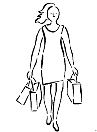 Frau Beim Shoppen Ausmalbild Malvorlage Sport