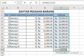 Seleksi rentang datanya, boleh lebih dari satu kolom. Cara Menghitung Dengan Rumus Fungsi Di Excel 2016