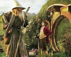 Image of Bilbo Baggins and Gandalf the Grey from The Hobbit