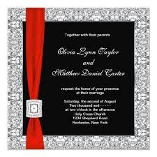 Black White Red Bow Wedding Invitation Zazzle Com Black Wedding Invitations Black And White Wedding Invitations Red Wedding Invitations