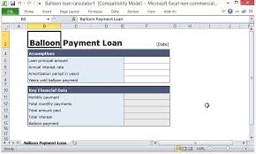 Since we're going to calculate the monthly payment, we want the monthly interest rate. Free Balloon Payment Excel Template
