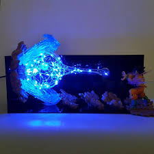 Son Goku Kamehameha Wave Blue Flash Ball Diy 3d Led Light Lamp Dbz Dragonball Lamp Dragon Ball Goku Dragon Ball Super Goku