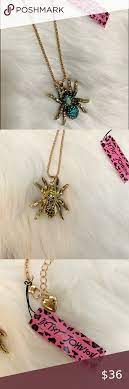 New Spider Pendant Necklace By Betsey Johnson In 2021 Betsey Johnson Skull Necklace Betsey Johnson Jewelry Womens Jewelry Necklace