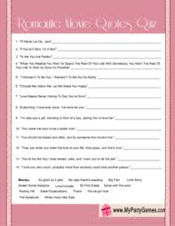 Free Printable Bridal Shower Romantic Movie Quotes Quiz Romantic Movie Quotes Movie Love Quotes Romantic Movies