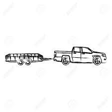 See pickup truck trailer stock video clips. Pickup Truck Trailer Cargo Shipping Image Vector Illustration Royalty Free Cliparts Vectors And Stock Illustration Image 78690422