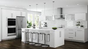 Whether you're going for a modern, transitional, or contemporary design, white brings all the design elements in the room together. Edgeley Wall Cabinets In White Kitchen The Home Depot