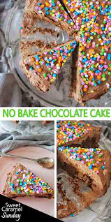 No Bake Chocolate Cake No Bake Chocolate Cake Chocolate Snack Cake Cake Baking Recipes