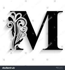 Disney characters that start with m. Letter M Black Flower Alphabet Beautiful Stock Vector Royalty Free 1576645861 Shutterstock