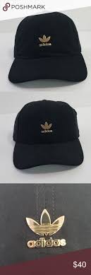 Adidas Black And Gold Hat Adidas Originals Womens Fit Hat Fitted Hats Women Accessories Hats Suede Material