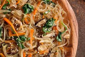Japchae Korean Stir Fried Sweet Potato Noodles Recipe Recipe Sweet Potato Noodles Sweet Potato Noodles Recipe Sweet Potato Stir Fry