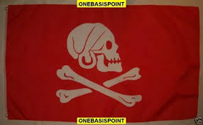 3'X5' HENRY AVERY Red Jolly Roger Pirate Flag Skull Crossbones Death Bones  3x5 $13.49