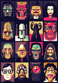 8 Colour Pallete Faces By Ptoing Pixel Art Perler Bead Art Game Art