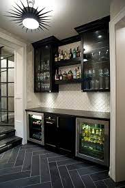 36w x 18d x 20.5h. Modern Black Home Bar Novocom Top