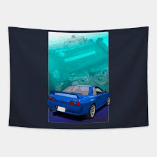 Want to enrich our nissan r32 wallpapers background set? Nissan Skyline Gtr R32 With Rb26 Background Nissan Tapestry Teepublic