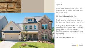 View interior and exterior paint colors and color palettes. Which Siding Colour Looks Best With Stone Before After Maria Killam
