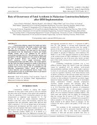 Issues and recommendations' , malaysian construction research journal, 17 (2) , pp. 1