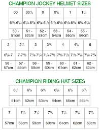 48 ageless champion riding hat size chart