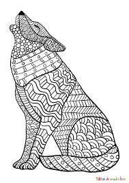 Loup mandala coloriage pour adulte à imprimer artherapie pour coloriage mandala loup. Mandala Tete De Loup