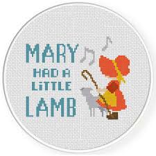 Check out our cross stitch lamb selection for the very best in unique or custom, handmade pieces from our sewing & needlecraft shops. Mary Had A Little Lamb Cross Stitch Pattern Daily Cross Stitch