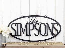 If you prefer a custom order, please message us. Buy Hand Crafted Family Name Oval Metal Sign Matte Black Shown Made To Order From Refined Inspirations Inc Custommade Com