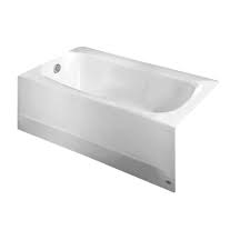 How to update your bath 1:20. American Standard Cambridge 60 In Left Drain Rectangular Alcove Soaking Bathtub In Arctic White 2460002 011 The Home Depot
