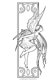 Here discover 50 art deco to color with watercolors, colored pencils, markers, crayons, or gel pens. Image Detail For Free Fairy Art Gallery And Gifts By Selina Fenech Fairy Coloring Fairy Coloring Pages Art Nouveau Fairy