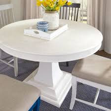 Cindy Crawford Home Cape Cottage White Round Dining Table In 2020 White Round Dining Table Round Pedestal Dining Table Chunky Dining Table