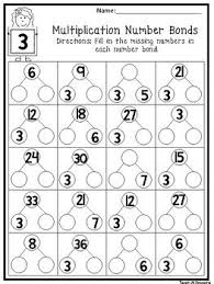 12 Multiplication Number Bonds Worksheets Fill In The Missing Numbers 2nd 4th Number Bonds Worksheets Number Bonds Multiplication