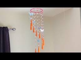Easy And Attractive Jhumar Design Wind Chyme Butterfly Hanging Jhumar Design 2019 Wall Hangi Diy Crafts For Bedroom Arts And Crafts For Kids Seashell Crafts