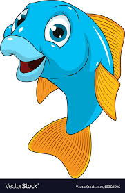 Funny Fish Smiles On A White Background Download A Free Preview Or High Quality Adobe Illustrator Ai E Cartoon Fish Art Drawings For Kids Cartoon Sea Animals