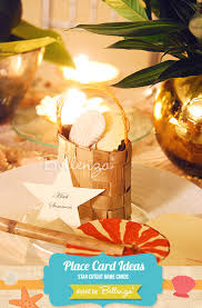 Your guests will either pick up their place card when they enter your reception or a table seating sign will be at the entrance showing your guests what table they are sitting at, then a place card is already placed on each setting at each table showing your guests where to sit. How To Make Your Own Beach Wedding Place Cards Creative And Fun Wedding Ideas Made Simple