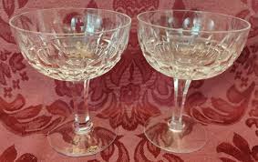 Stuart Clifton Park Crystal Champagne/Tall Sherbet Glasses