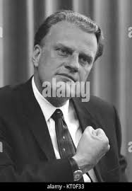 Christian evangelist Billy Graham preaching at the Miami Beach Convention  Hall