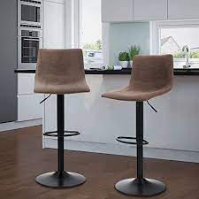 We did not find results for: Amazon Com Maison Swivel Bar Stools Set Of 2 For Kitchen Counter Adjustable Counter Height Bar Chairs With Back Tall Barstools Faux Leather Kitchen Island Stools 300lbs Bear Capacity Brown Home