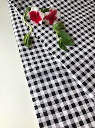 Black And White Gingham Fabric By The Yard Large Gingham Checks Twill Effect Printed Fabric Gingham Printed Fabric Black And White Printed Fabric Indian Cotton Fabric By The Yard Printing On Fabric Elephant Print Fabric Gingham Print