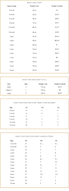 Sizing Chart Fancy Kids