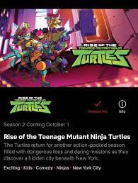 Nickalive Netflix Canada To Add Rise Of The Tmnt On Thursday October 1 Netflix Canada Tmnt Netflix