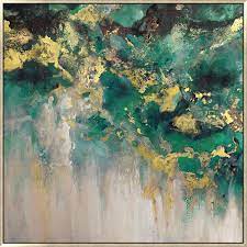 Free, fast shipping & returns on all orders top quality art papers & real wood frames framed, ready to hang out the box over 25,000 unique designs. Ombre Gold And Green Art Abstract Painting Green Paintings Abstract