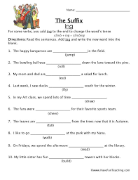 Suffixes Worksheets Have Fun Teaching In 2020 Suffixes Worksheets Ing Words Root Words