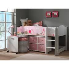 Le lit a baldaquin se montre tres confortable et peut donner a votre chambre une touche de design bien travaille. Swithome Lit Mezzanine Princesse Lollipop Avec Un Bureau Et Une Bibliotheque Composee De 4 Paniers 90 X 200 Cm Comparer Avec Touslesprix Com