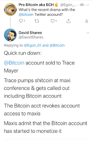 Unlike traditional currencies such as dollars, bitcoins are issued and managed without any central authority. Quick Run Down Bitcoin Twitter Account Sold To Trace Mayer Btc