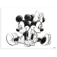 Dessins gratuits a colorier coloriage voiture tuning a imprimer. Toile Mickey Minnie Disney 70 X 50cm Noir Blanc
