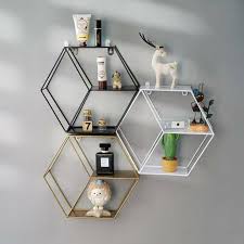 Maybe you would like to learn more about one of these? Floating Metal Hexagon Wall Shelf Holder Display Storage Rack Unit Office Decor Ebay