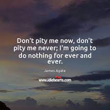 Don T Pity Me Now Don T Pity Me Never I M Going To Do Nothing For Ever And Ever Idlehearts