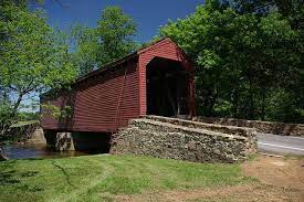 The bridge was burned by an arsonist. Loys Station Covered Bridge Frederick County Maryland 1 Covered Bridges Frederick County Scenic