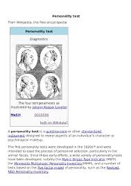 The minnesota multiphasic personality inventory (mmpi) is the most widely and frequently used personality test in the minnesota multiphasic personality inventory (mmpi) was designed to help identify personal, social, and behavioral problems in psychiatric patients. Personality Test Questionnaire Pdf