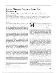 We should emphasize that the driver's chair for passenger cars the angle of chair positioning amounts to 20° against the floor when this optimal value provides the driver a comfortable drive. Pdf Stress Markers During A Rally Car Competition