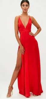 New Pretty Little Thing Size 8 Red Strappy Silk Maxi Dress In 2020 Red Dress Maxi Silk Maxi Dress Dresses