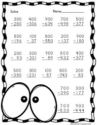 It provides a visual representation of the questions, allowing them to understand the concept in a simple and easy way. Over 100 3 Digit Subtraction Printables All Seasons Included Subtraction Across Zeros Subtraction Addition And Subtraction Worksheets