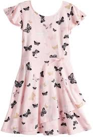 Sonoma Goods For Life Girls 4 12 Sonoma Goods For Life Butterfly Faux Wrap Dress Butterfly Print Life Dresses Faux Wrap Dress